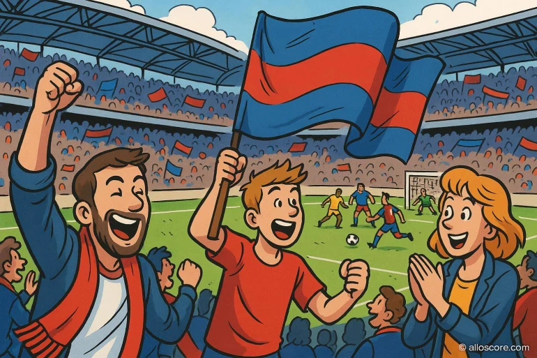 Supporters enthousiastes lors d un match de football