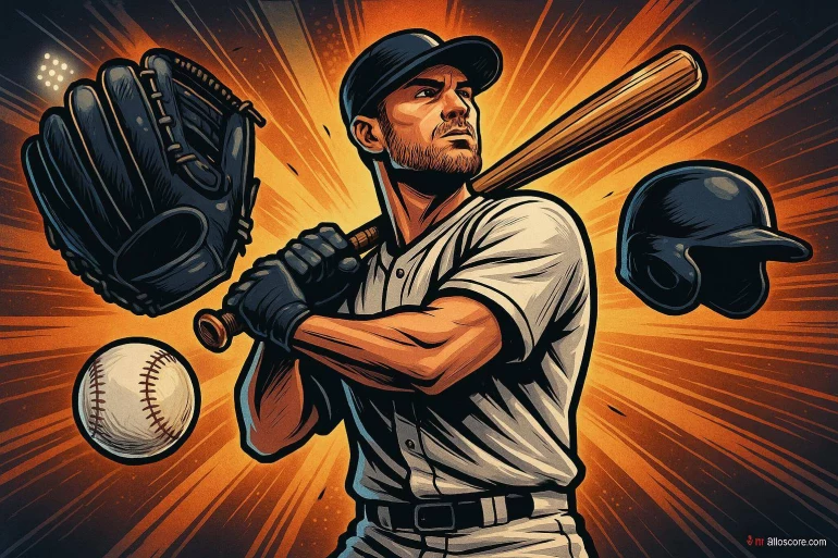 Joueur de baseball prêt à frapper