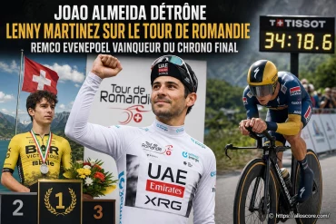 Joao Almeida détrône Lenny Martinez sur le Tour de Romandie
