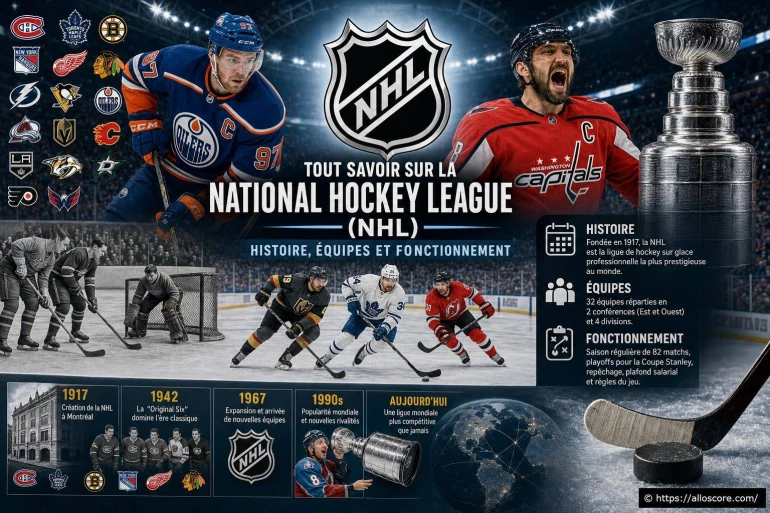 Tout savoir sur la National Hockey League (NHL) : histoire, équipes et fonctionnement