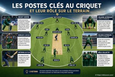 Quels sont les postes clés au criquet et pourquoi sont-ils décisifs sur le terrain ?